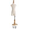 1/2 1/3 1/4 Mini Female Mannequin Tailor Dummy Dressmaker For Display Dollhouse