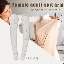 11 Adult Female Dress form's Soft arms for Sewing, Fully pinnable Tailor Man