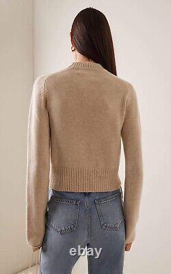 $600 NWT EXTREME CASHMERE Cherie Beige 100% Cashmere Crewneck Sweater, One Size