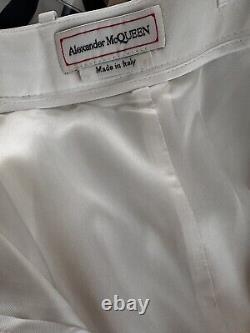 Alexander McQueen White Crop Trousers