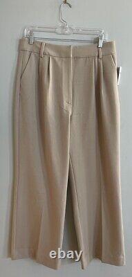 Anthropologie Favorite Daughter Beige Tailored City Wide Leg Pants Sz 12 NWT