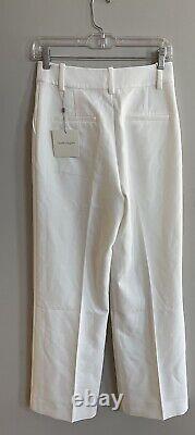 Anthropologie Favorite Daughter Ivory Tailored Preppy Wide Leg Pants Sz 10P NWT