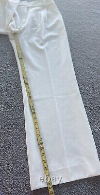 Anthropologie Favorite Daughter Ivory Tailored Preppy Wide Leg Pants Sz 10P NWT