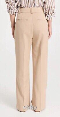 Anthropologie Favorite Daughter Pants Beige Tailored Preppy Wide Leg Sz 12 P