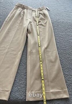 Anthropologie Favorite Daughter Pants Beige Tailored Preppy Wide Leg Sz 12 P