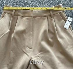 Anthropologie Favorite Daughter Pants Beige Tailored Preppy Wide Leg Sz 12 P