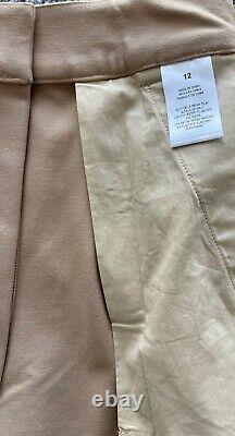 Anthropologie Favorite Daughter Pants Beige Tailored Preppy Wide Leg Sz 12 P