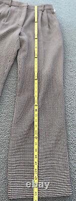 Anthropologie Favorite Daughter Tailored Preppy Brown Motif Wide Leg Pants Sz 10