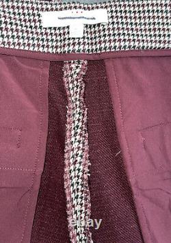 Anthropologie Favorite Daughter Tailored Preppy Brown Motif Wide Leg Pants Sz 10