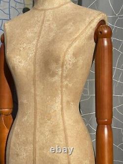 Articulated Wooden Arms female vintage tailor bust Mannequin RRP £400