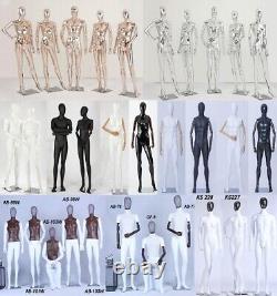 B12-G Female Tailor's Dummy Wood Arms Hands Adjustable Fabric Covered Torso