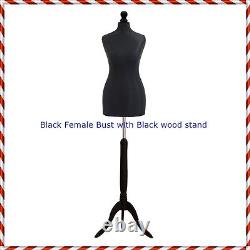 Black Female Tailors Mannequin Display Dummy For Dressmakers Size 8/10 or 10/12