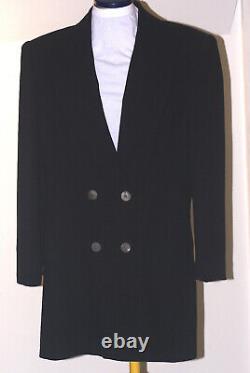 Black Tailored Jacket Female Size 12 Made In Italy Worn With Jeans Quality Craft