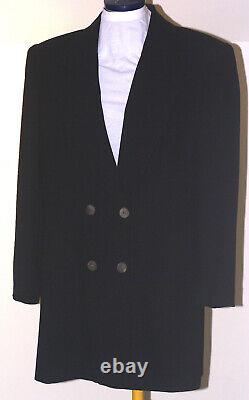 Black Tailored Jacket Female Size 12 Made In Italy Worn With Jeans Quality Craft