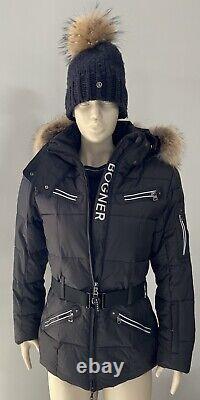 Bogner Aila Ski Jacket Women Black With Real Fur Trim