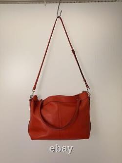 COACH TOTE BAG TAILOR NAVY LEATHER RED Used