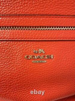 COACH TOTE BAG TAILOR NAVY LEATHER RED Used