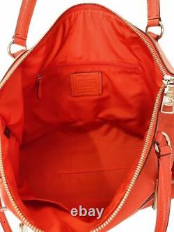 COACH TOTE BAG TAILOR NAVY LEATHER RED Used