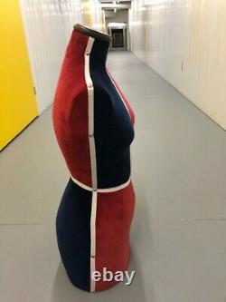 Classic Tailor's Female Dummy Bust upholstered in the British colours