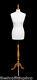 Deluxe Female Size 14 Dressmakers Dummy Mannequin Tailor White Bust Beech Stand