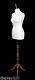Deluxe Size 12 Female Dressmakers Dummy Mannequin Tailors White Bust Rose Stand
