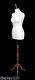 Deluxe Size 14 Female Dressmakers Dummy Mannequin Tailor White Bust Rose Stand