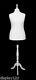 Deluxe Size 18 Female Dressmakers Dummy Mannequin Tailor White Bust White Stand