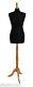 Deluxe Size 8 Female Dressmakers Dummy Mannequin Tailors Bust Black Beech Stand
