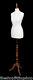 Deluxe Size 8 Female Dressmakers Dummy Mannequin Tailors White Bust Rose Stand