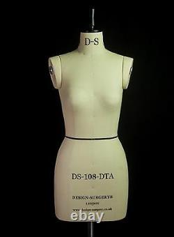 Design-Surgery Mannequin Wendy, DS-108-DTA Tailors Dummy, Draping Stand, Size 8