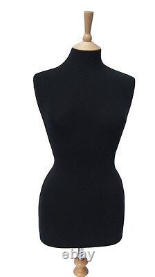 Female Dressmakers Mannequin Tailors Bust Window Dressmaking Display BLACK-BEECH