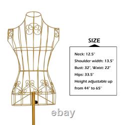 Female Mannequin Adjustable Height Torso Upper Body for Tailor Shop Display