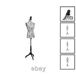 Female Mannequin Tailor Lady Bust Window Display Fashion Mod. BLACK AND WHITE
