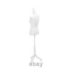 Female Mannequin Tailor Lady Bust Window Display Fashion Model Dressma. WHITE