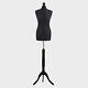 Female Tailor Dummy Bust Black Uk 10/12 Sewing Fashion Student Mannequin Display