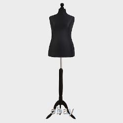 Female Tailor Dummy Bust Black UK 16/18 Sewing Fashion Student Mannequin Display