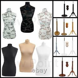 Female Tailors Dummy Dressmakers Fashion Student Mannequin Display Bust Size 16