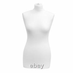 Female Tailors Dummy White 8/10 10/12 Display Mannequin + White Tripod Stand