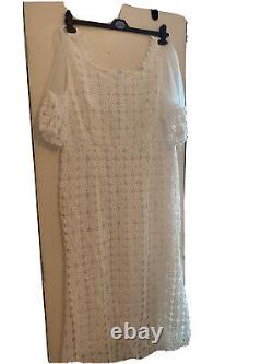 Female Wedding /registry White Lace Dress 14-16 tailored to fit