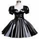 French Maid Sissy Sexy Girl Black Pvc Lockable Dress Cosplay Costume Tailored