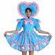 Girl Sissy Maid Lockable Blue Pvc Dress Cosplay Costume Tailored