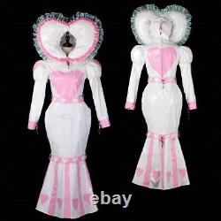 Girl Sissy Sexy maid PVC lockable Dress cosplay costume CD/TV Tailor-made