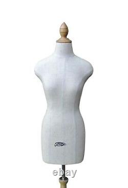 Half Scale Mini Mannequin Dress Tailors Dummy Draping Stand Black and Beige