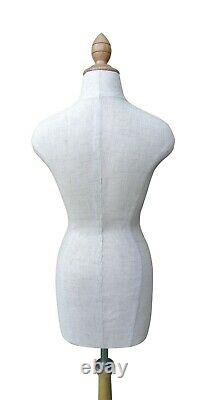 Half Scale Mini Mannequin Dress Tailors Dummy With Wooden Base