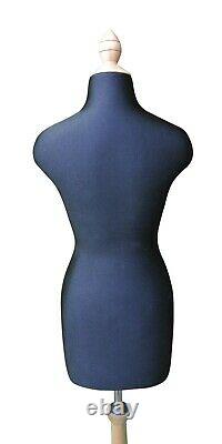 Half Scale Mini Mannequin Torso Dress Forms Tailors Display Beige & Black