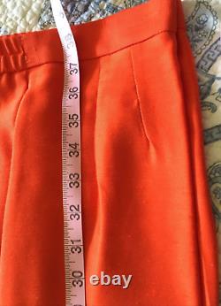 Jessica Howard Vintage Pant Set Size 10 Color Orange Tortoise Shell Buttons