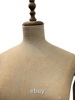 John Barbour & Sons Cream Female Tailored Cloth Mannequin Bust Adjustable Arms