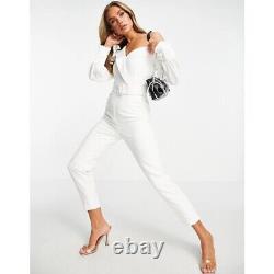 Lavish Alice Jumpsuit Womens Size 10 Tailored Belted Cropped Ivory Classic New
