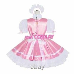 Lockable Sissy boy maid satin-mini dress -piece tailor-made