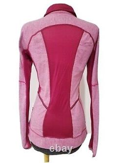 Lululemon Woman Yoga Exercise Pink Sweater Half Zipped Size 4